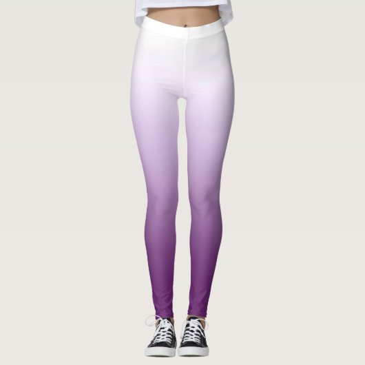 Gradiënt paars lila ombre leggings (Voorkant)