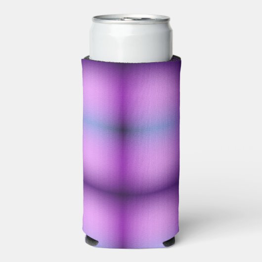Gradiënt paars naar blauwe decoratieve kussen seltzer blikjeskoeler (Seltzer Voorkant)