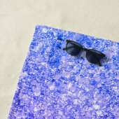 Gradiënt Paarse Blauwe en Roze Glitter Strandlaken (In situ)