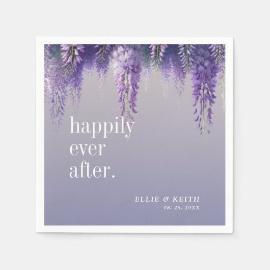 Gradiënt Paarse bloem nog lang en gelukkig na de b Servet (Voorkant)