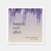 Gradiënt Paarse bloem nog lang en gelukkig na de b Servet (Voorkant)