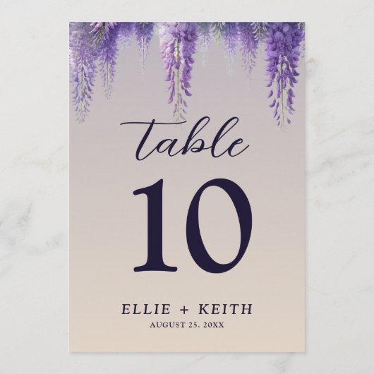 Gradiënt Paarse Bloemen bruiloft (Achterkant)