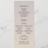 Gradiënt Paarse Bloemen bruiloft Programmakaart (Achterkant)