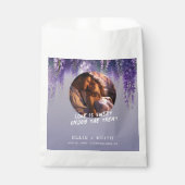 Gradiënt Paarse bloemen foto bruiloft Bedankzakje (Voorkant)