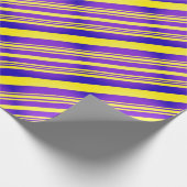 Gradiënt Paarse en gele strepen Cadeaupapier (Hoek)