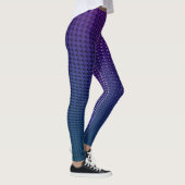 Gradiënt Paarse en Navy Blue Geometrisch ontwerp Leggings (Rechts)