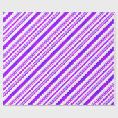 Gradiënt Paarse en witte strepen Cadeaupapier (Vlak)