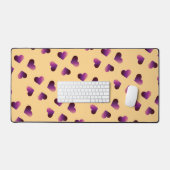 Gradiënt paarse hartenpatroon bureaumat (Keyboard & Muis)