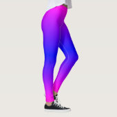 Gradiënt Paarse Roze Blauwe Neon Leggings Tijd (Rechts)