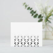 Gradiënt Panda Beer Patroon Briefkaart (Staand voorkant)