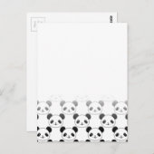 Gradiënt Panda Beer Patroon Briefkaart (Voorkant / Achterkant)