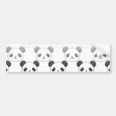 Gradiënt Panda Beer Patroon Bumpersticker (Voorkant)