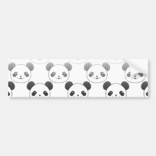 Gradiënt Panda Beer Patroon Bumpersticker