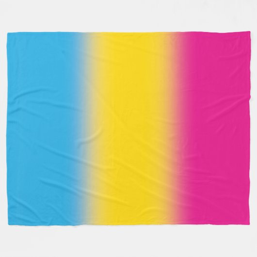 Gradient Pansexual Pride Flag – Kleurrijke Pan Fla Fleece Deken (Voorkant (Horizontaal))