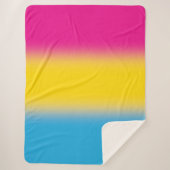 Gradient Pansexual Pride Flag – Kleurrijke Pan Fla Sherpa Deken (Voorkant)
