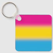 Gradient Pansexual Pride Flag – Kleurrijke Pan Fla Sleutelhanger (Voorkant)