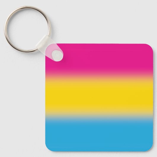 Gradient Pansexual Pride Flag – Kleurrijke Pan Fla Sleutelhanger (Voorkant)
