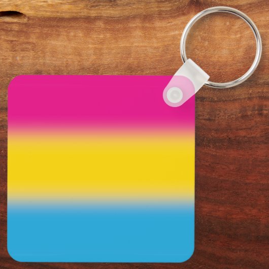 Gradient Pansexual Pride Flag – Kleurrijke Pan Fla Sleutelhanger (Achterkant)