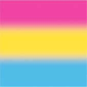 Gradient Pansexual Pride Flag – Kleurrijke Pan Fla Sticker (Voorkant)