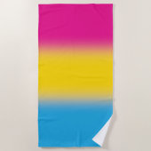 Gradient Pansexual Pride Flag – Kleurrijke Pan Fla Strandlaken (Voorkant)