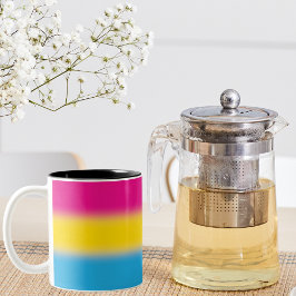 Gradient Pansexual Pride Flag – Kleurrijke Pan Fla Tweekleurige Koffiemok