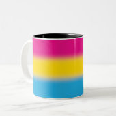 Gradient Pansexual Pride Flag – Kleurrijke Pan Fla Tweekleurige Koffiemok (Voorkant links)
