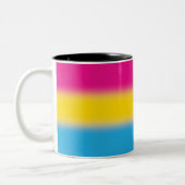 Gradient Pansexual Pride Flag – Kleurrijke Pan Fla Tweekleurige Koffiemok (Links)