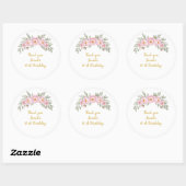 gradient party watercolor pink Custom Birthday  Ronde Sticker (Vel)