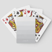 Gradiënt pasta grijze strepen met aangepaste naam pokerkaarten (Achterkant)