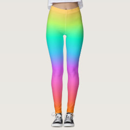 Gradiënt pastel regenboogombre leggings