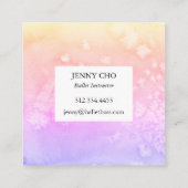 Gradiënt pastel waterverf visitekaartje vierkant (Achterkant)
