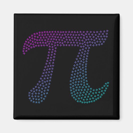 Gradiënt Pi Symbool Pi dag | Vroegtijdige Wiskunde Magneet (Voorkant)