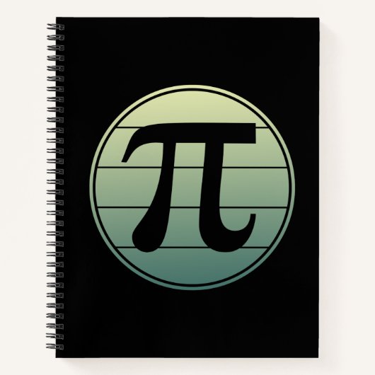 Gradiënt Pi Symbool Pi dag | Vroegtijdige Wiskunde Notitieboek (Voorkant)