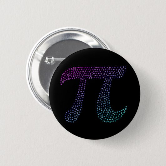 Gradiënt Pi Symbool Pi dag | Vroegtijdige Wiskunde Ronde Button 5,7 Cm (Voorkant /achterkant)