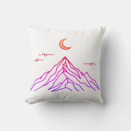 Gradient Pillow "Vivid Peaks & Moon" Kussen
