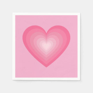 Gradient Pink Heart Design – Pastel Pink Love Sign Servet