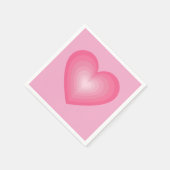 Gradient Pink Heart Design – Pastel Pink Love Sign Servet (Hoek)