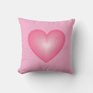 Gradient Pink Heart Design – Schattige liefdessymb Kussen