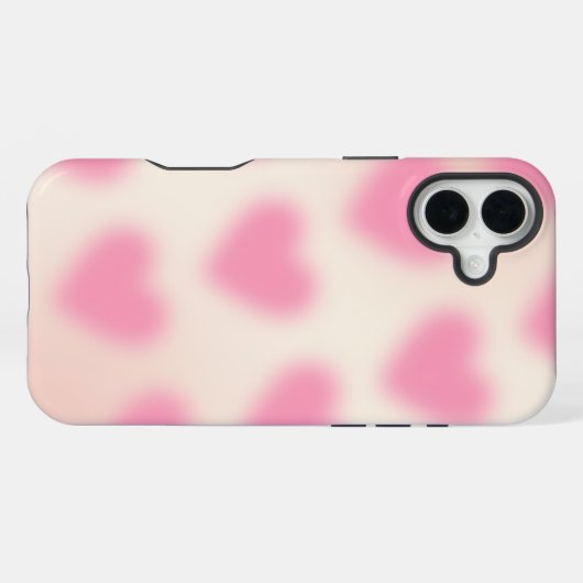 Gradient Pink Heart iPhone Hoesje (Achterkant horizontaal)