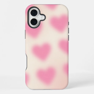 Gradient Pink Heart iPhone 16 Plus Hoesje
