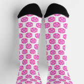 Gradient Pink&Purple Heart Shaped Abstract Pattern Sokken (Top)