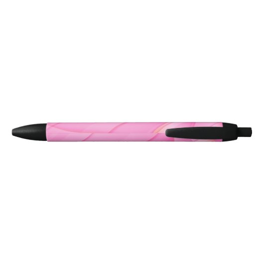 Gradient Pink Wave Business Logo Naam Promotioneel Zwarte Inkt Pen (Achterkant)