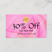 Gradient Pink Wave Restaurant QR Code Menu en Kortingskaartje (Voorkant)