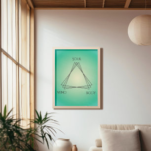 Gradiënt Poster Geest Lichaam en Ziel, Aura poster
