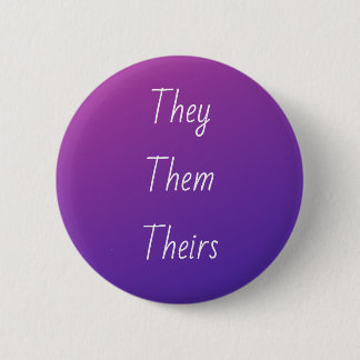 Gradiënt pronoun pin (Zij/zij/zij/zij) Ronde Button 5,7 Cm
