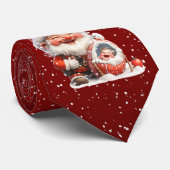 Gradient Red Santa Baby Christmas Stropdas (Opgerold)