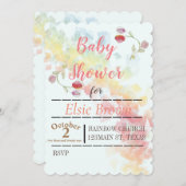 Gradiënt Regenboog en Tulpen Save The Date (Voorkant / Achterkant)