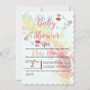 Gradiënt Regenboog en Tulpen Save The Date