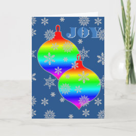 Gradiënt Regenboog vlag ornamenten JOY Feestdagen Kaart