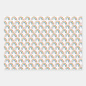 Gradiënt Regenboogstrepen en Schattige Regenboogpa Inpakpapier Vel (Voorkant 2)